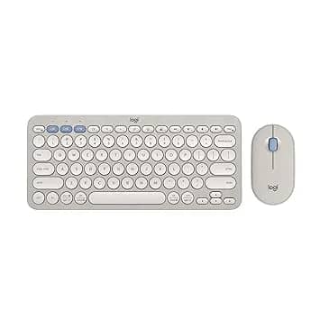 Logitech Pebble 2 Combo Wireless Keyboard and Mouse - Tonal Sand
