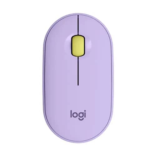 Logitech Pebble M350 Wireless and Bluetooth® Mouse Lavender Lemonade