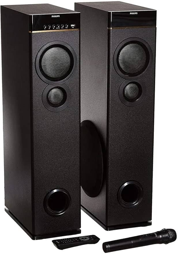 Philips Audio Spa9080B Bluetooth® Multimedia Tower Speakers (Black)
