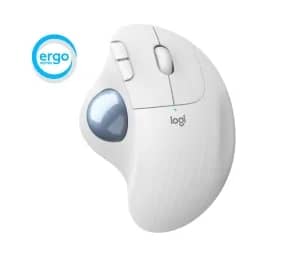 Logitech M575 Ergo Trackball Bluetooth® Mouse - White