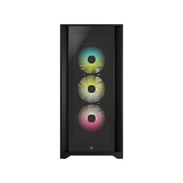 CROSAIR iCUE 5000X RGB Tempered Glass Mid-Tower ATX PC Smart Case ? Black hover view