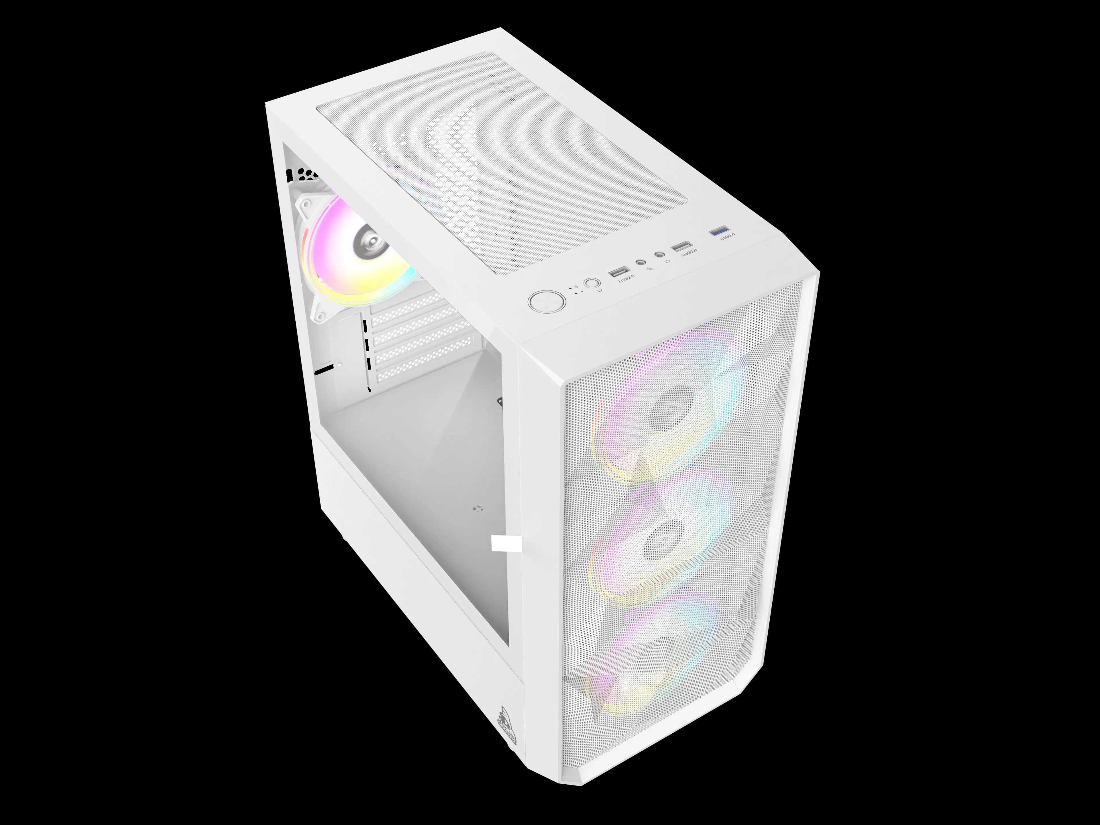 TAG Gamerz Pulser Mid-Tower Computer PC Case/Gaming Cabinet White hover view