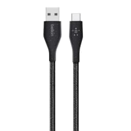 Belkin DuraTek Plus 4' USB-C to USB-A Cable with Strap (Black)