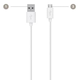 Belkin F2CU012bt04-WHT Tangle Free USB to Micro USB ChargeSync Cable, White