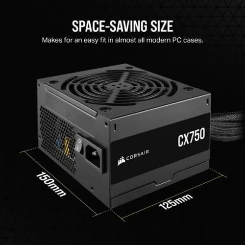 Corsair CX750 750 Watt 80 Plus Bronze SMPS hover view