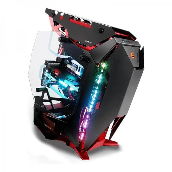 ANTEC TORQUE (E-ATX) MID TOWER CABINET WITH DUAL SIDE TEMPERED GLASS SIDE PANEL (BLACK/RED) hover view