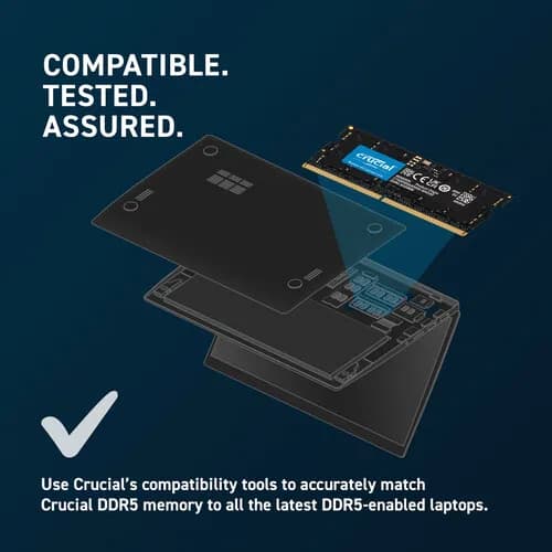 Crucial 16GB DDR5 4800 MHz SO-DIMM Laptop Memory Module hover view