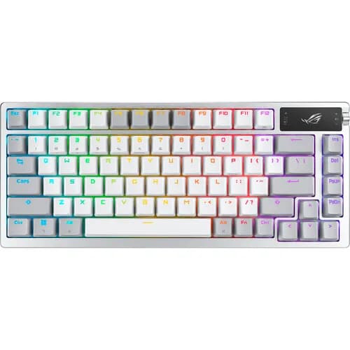 ASUS Republic of Gamers Azoth M701 Wireless Gaming Keyboard (White) hover view