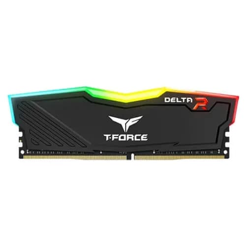 TeamGroup T-Force Delta RGB 16GB (16GBx1) DDR4 3200MHz Black Desktop RAMTF3D416G3200HC16F01 hover view