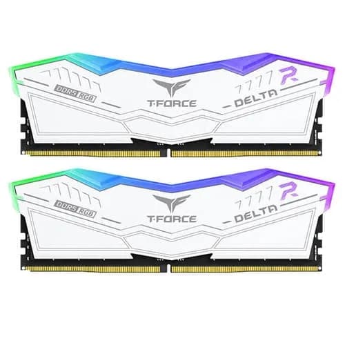 Teamgroup T-Force Delta RGB 32GB (16GBx2) DDR5 6400MHz Desktop RAM (White)