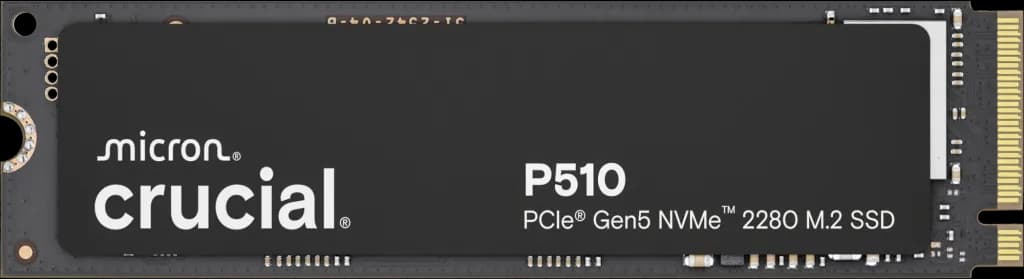 Crucial P510 1TB PCIe Gen5 NVMe M.2 SSD
