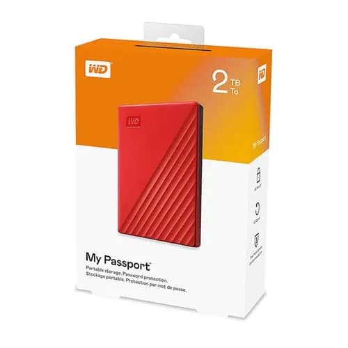 Western Digital My Passport 2TB (Red) WDBYVG0020BRD-WESN hover view