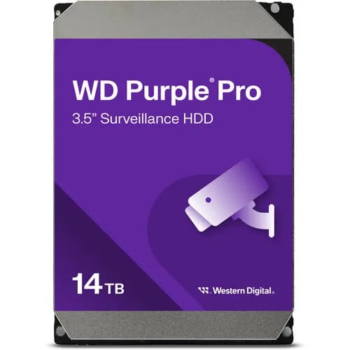 WD 14TB Purple Pro 7200 rpm SATA III 3.5" Internal Surveillance Hard Drive