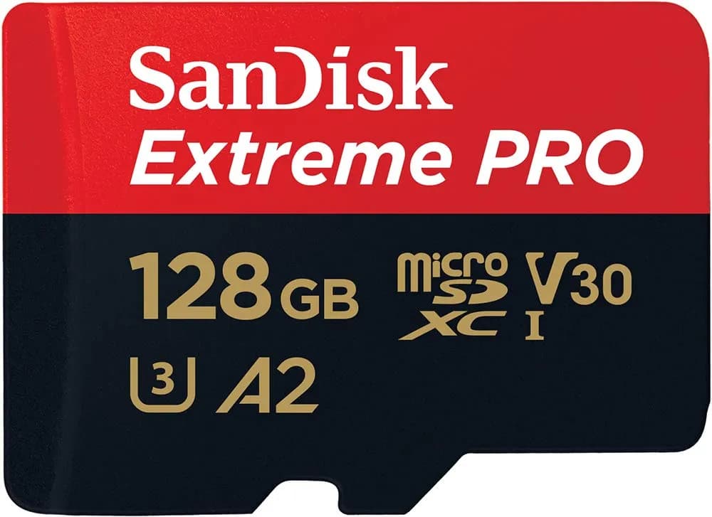 SanDisk Extreme Pro 128GB microSDXC UHS-I, V30, 200MB/s Read, 90MB/s Write, Memory Card