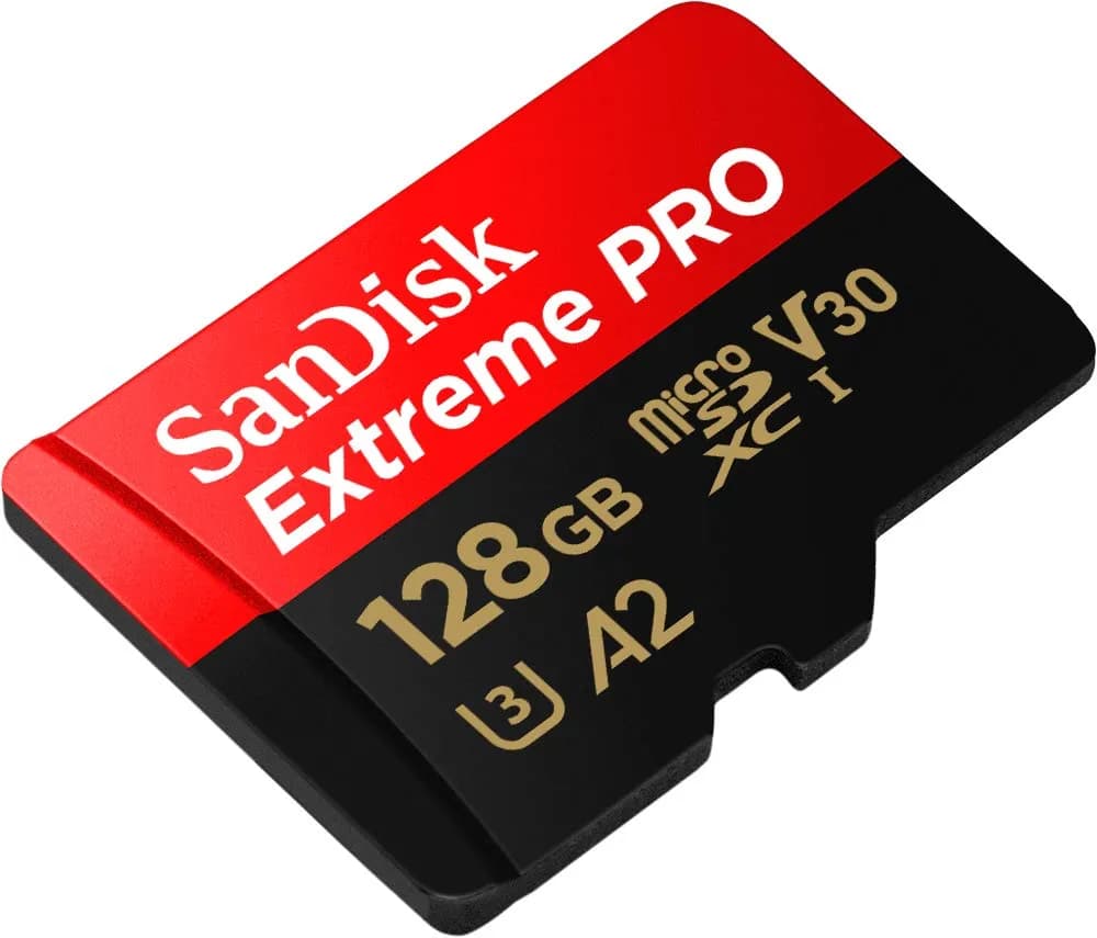 SanDisk Extreme Pro 128GB microSDXC UHS-I, V30, 200MB/s Read, 90MB/s Write, Memory Card