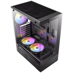 Antec VCX300 ARGB Mid Tower ATX Gaming PC Case with 5 Pre-Installed ARGB Fans - Image 1