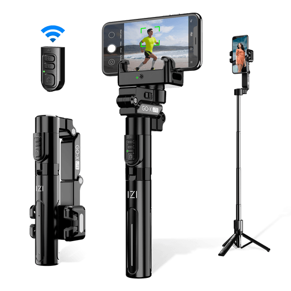 IZI GO X Lite Smartphone Gimbal Stabilizer with Built in Extendable Telescopic Rod | AI Tracking & Remote Control | 6H Battery | 310g Payload hover view