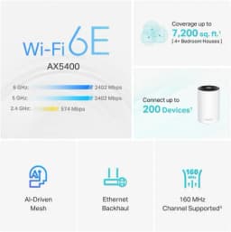 TP-Link AXE5400 Deco XE75 Tri-Band AI-Driven Mesh Wi-Fi 6E System - 3 Pack - Image 3