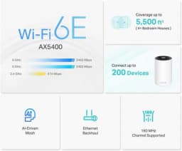 TP-Link AXE5400 Deco XE75 Tri-Band AI-Driven Mesh Wi-Fi 6E System - 2 Pack - Image 3