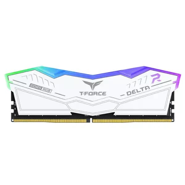 TEAMGROUP Delta RGB 16GB (1x16GB) 6000MHz CL38 DDR5 RAM (White)