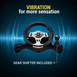 Ant Esports GW190 Racing Wheel and Pedal Set (Black) - Image 3