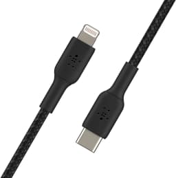 Belkin Braided USB-C to Lightning MFi-Certified Cable-6.5ft/2M-Black