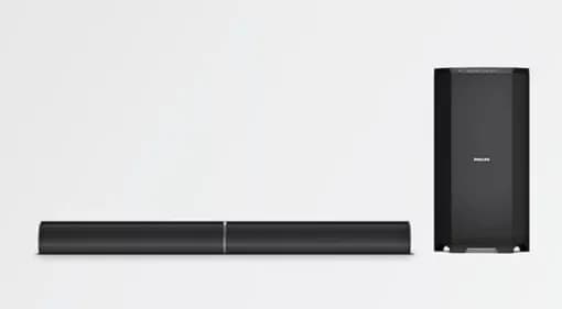 Philips Convertible Soundbar MMS8090B/94 2.1 Channel 80W, Optical-Connectivity Option with Supporting USB, AUX, FM & Remote Control hover view