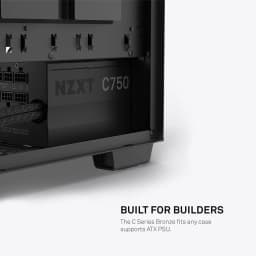 NZXT C750 Bronze - PA-7B1BB-US - 750 Watt PSU - 80 Plus Bronze Certified - DC-DC Technology - Semi Modular Design - Sleeved Cables - ATX Gaming Power Supply