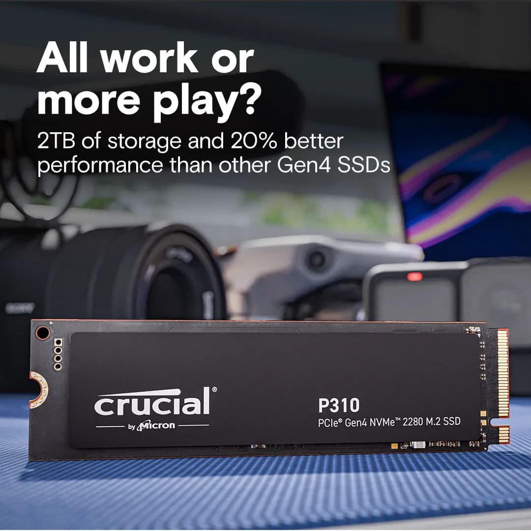 Crucial P310 2TB PCIe Gen4 NVMe 2280 M.2 SSD hover view