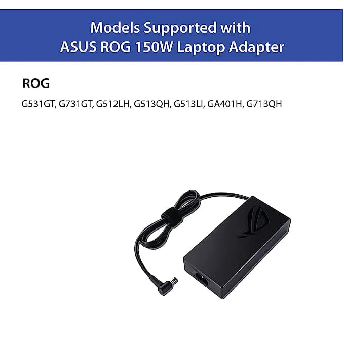 ASUS 150W Laptop Adapter/Charger Without Power Cord for Select Models of ASUS ROG Models hover view