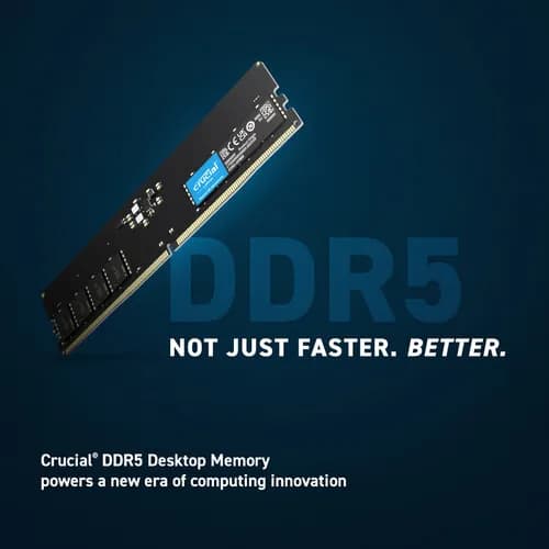 Crucial 32GB Desktop DDR5 5600 MHz UDIMM Memory Module hover view