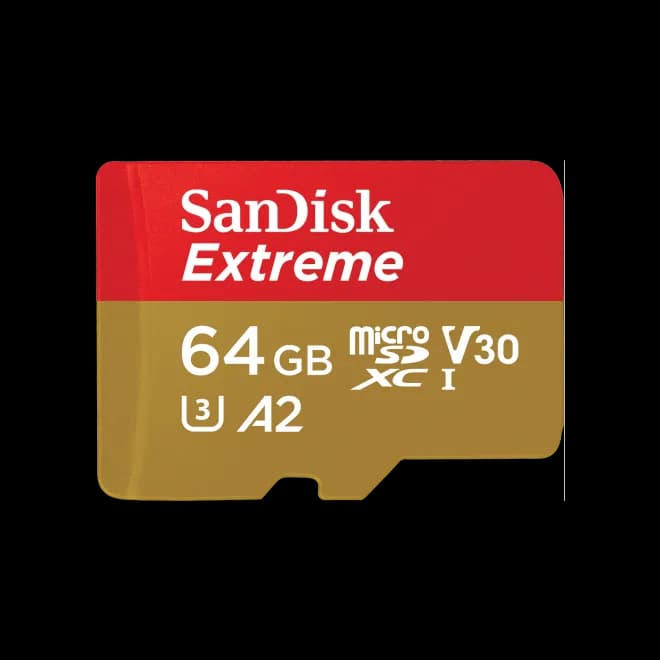 SanDisk 64GB Extreme microSDXC UHS-I Card SDSQXAH-064G-GN6MN