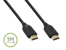 Belkin High Speed HDMI Cable Supports Ethernet, 3D, 4K, 1080p,Gold Plated Audio Return (3.3 Feet,Black)