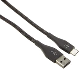 Belkin DuraTek Plus USB-C to USB-A Cable with Strap (Ultra-Strong USB to USB-C Cable/USB Type-C), 10ft/3m,Black