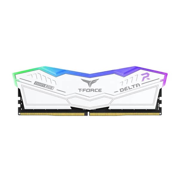 TeamGroup T-Force Delta RGB 64GB (32GBx2) DDR5 6000MHz Desktop RAM (White) hover view