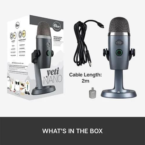Logitech Blue Yeti Nano Premium USB Mic Shadow Grey hover view