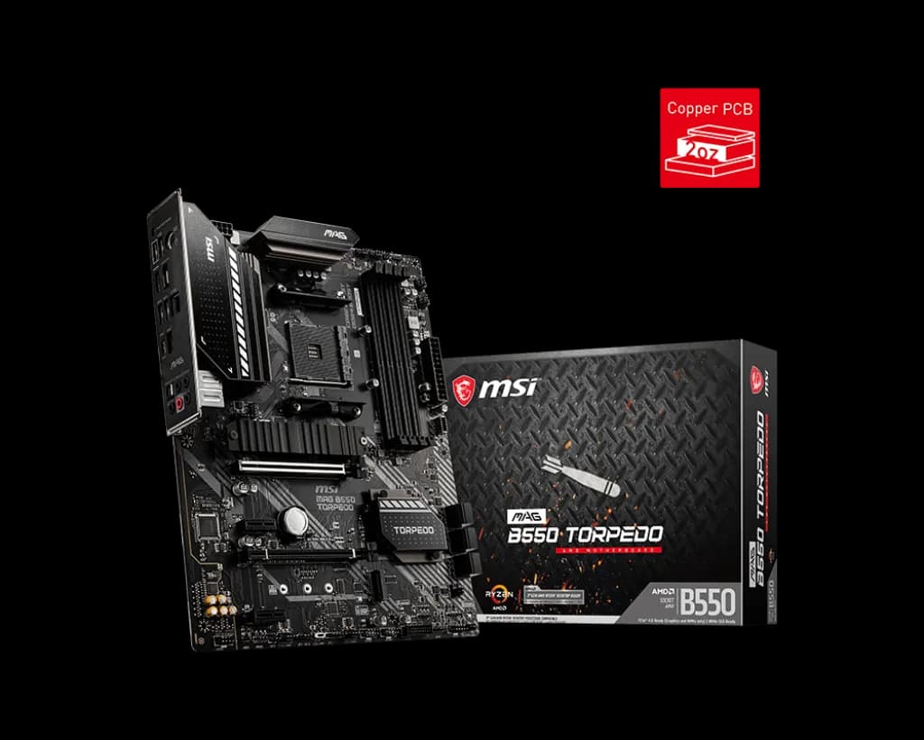 MSI-MAG B550 TORPEDO ,AMD SOCKET MOTHERBOARD  (4000G SERIES)