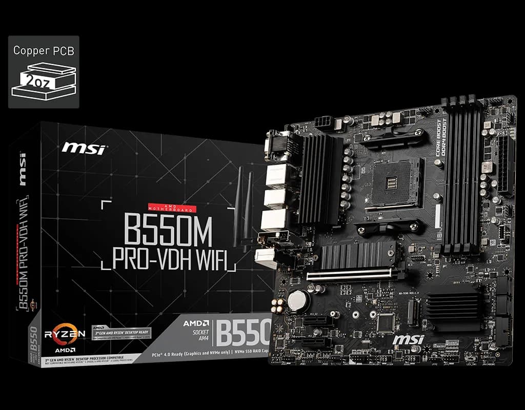 MSI-B550M PRO-VDH WIFI , AMD SOCKET ,MOTHERBOARD