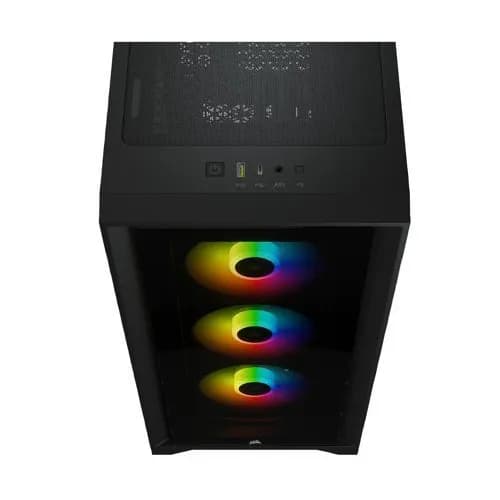 Corsair iCUE4000X RGB Tempered Glass Mid-Tower Gaming Case - Black hover view