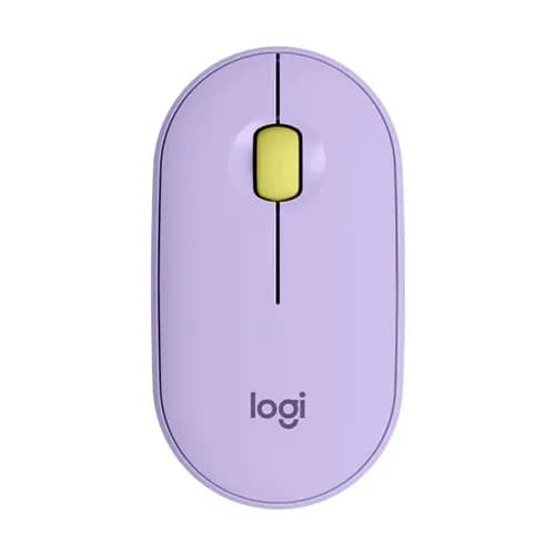 Logitech Pebble M350 Wireless and Bluetooth® Mouse Lavender Lemonade