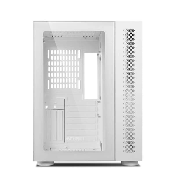 Ant Esports Crystal ARGB (E-ATX) Mid Tower Cabinet (White) hover view