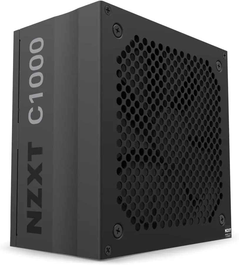 NZXT C1000 PSU (2022) - PA-0G1BB-US - 1000 Watt PSU - 80+ Gold Certified - Fully Modular - Sleeved Cables - ATX Gaming Power Supply