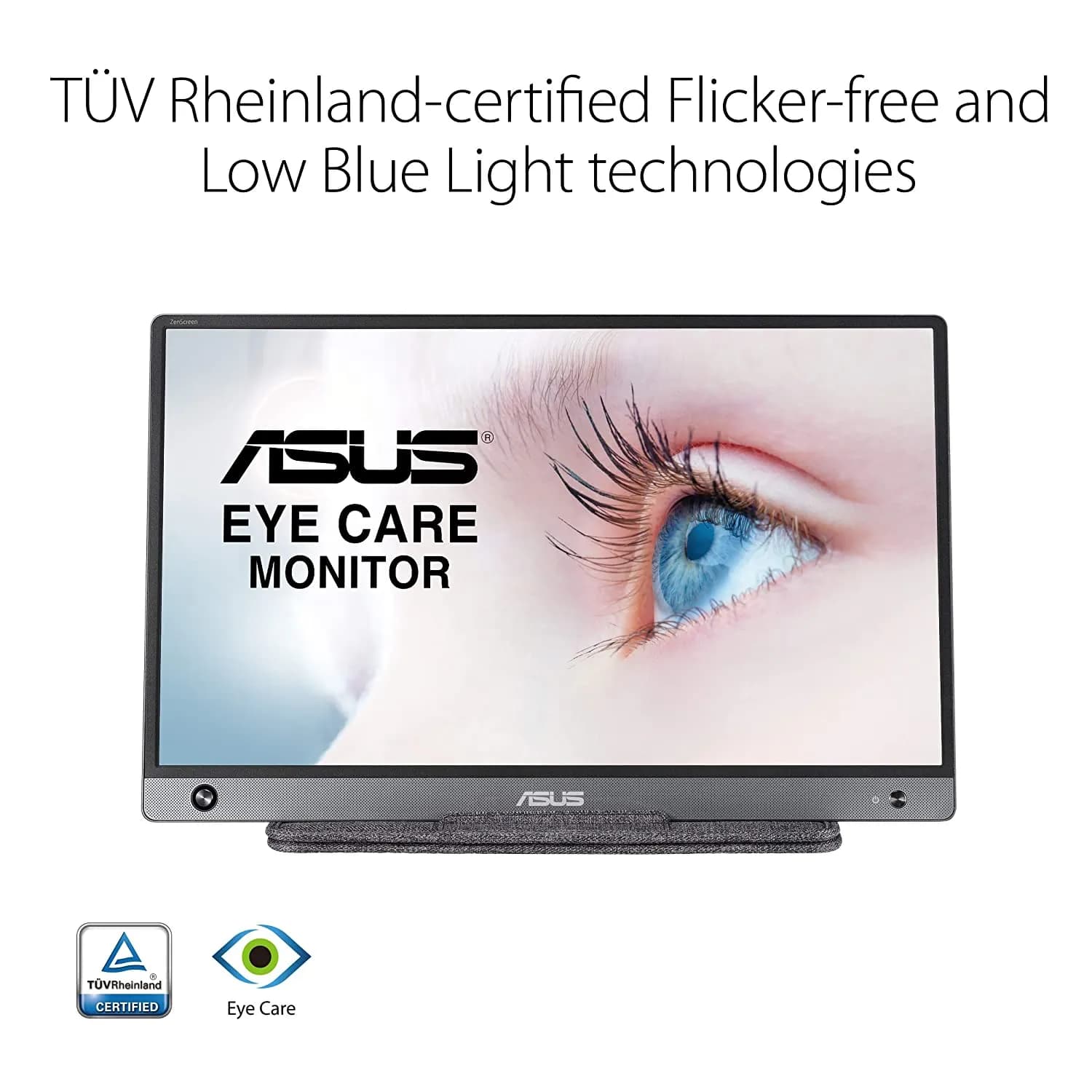 ASUS ZenScreen MB16AH (Black) Portable USB Monitor- 15.6 inch, IPS, Full HD, USB Type-C, Micro-HDMI, Flicker Free, Blue Light Filter, Anti-Glare Surface