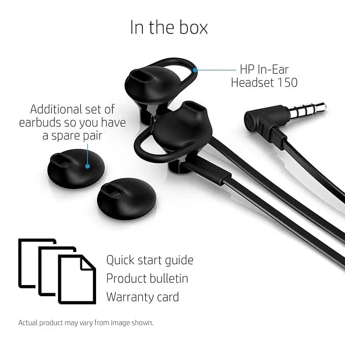 HP 150 Black Wired On Ear Headset hover view