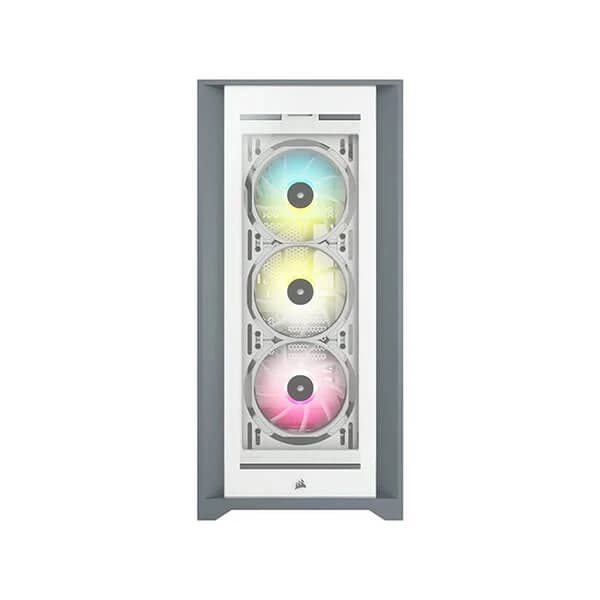 Corsair ICUE 5000X RGB Mid Tower Cabinet (White) hover view