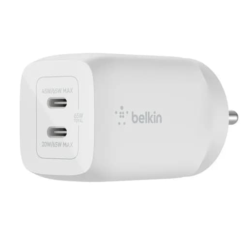 Belkin 65W Boost Charge Pro Dual USB-C GaN  Wall Charger