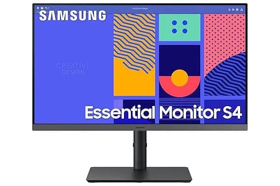 Samsung 24-inch Full HD IPS Panel, Borderless Display, Height Adjustable Stand, Eye Saver Mode & Flicker Free Monitor