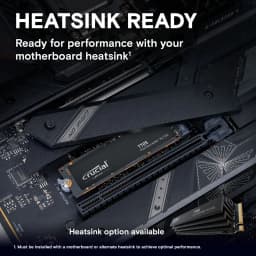 Crucial T705 2TB PCIe Gen5 NVMe M.2 SSD with heatsink