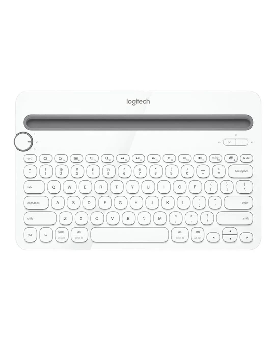 Logitech K480 Multidevice Keyboard With Dock- White hover view