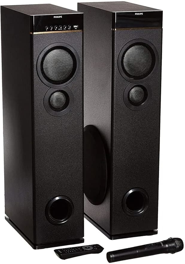 Philips Audio Spa9080B Bluetooth® Multimedia Tower Speakers (Black)